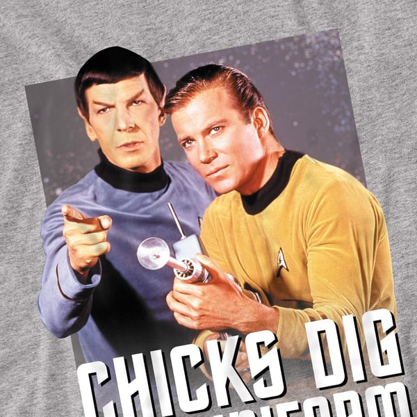 Star Trek Unisex Adult Chicks Dig T-Shirt