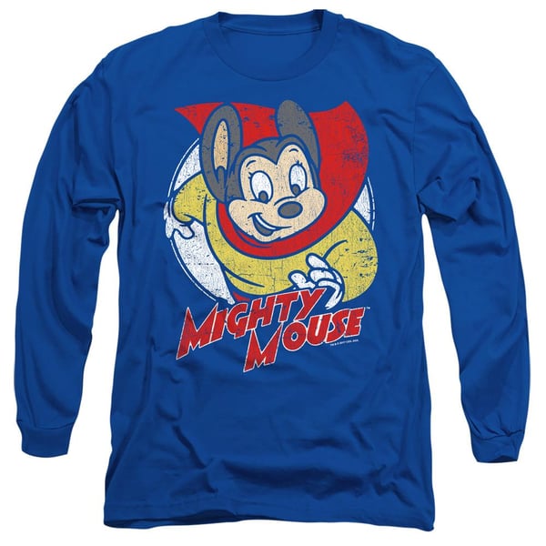 Mighty Mouse Unisex Adult Mighty Circle T-Shirt Mighty Mouse Unisex Adult Mighty Circle T-Shirt