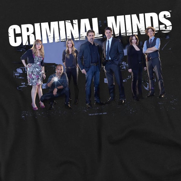 Criminal Minds Unisex Aikuisten Kausi 10 Näyttelijät T-paita