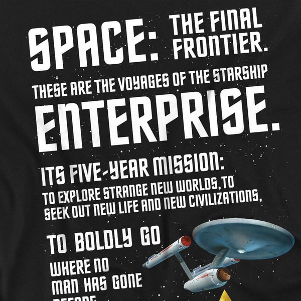Star Trek Unisex aikuisten Intro T-paita