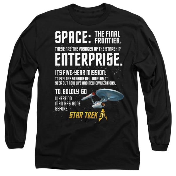 Star Trek Unisex aikuisten Intro T-paita