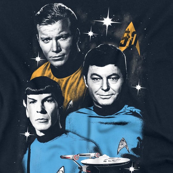 Star Trek Unisex Adult All Star Crew T-Shirt