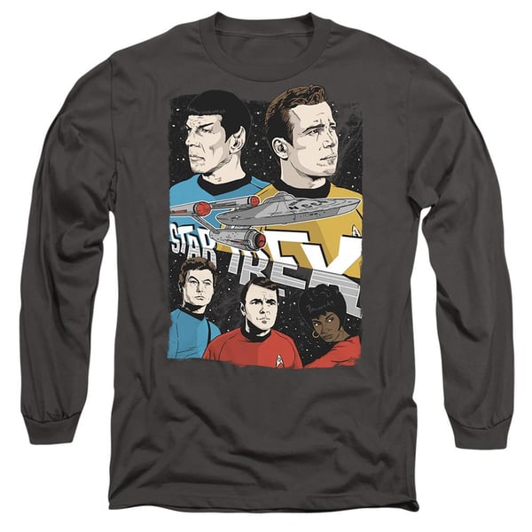 Star Trek Unisex Adult Illustrated Crew T-Shirt Star Trek Unisex Adult Illustrated Crew T-Shirt
