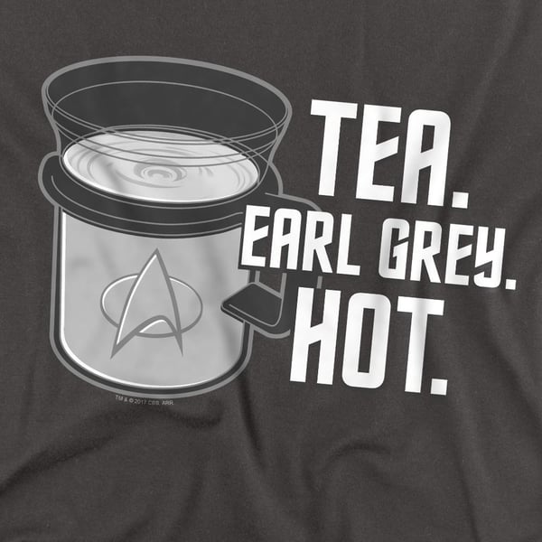 Star Trek Unisex Aikuisten Earl Grey T-paita