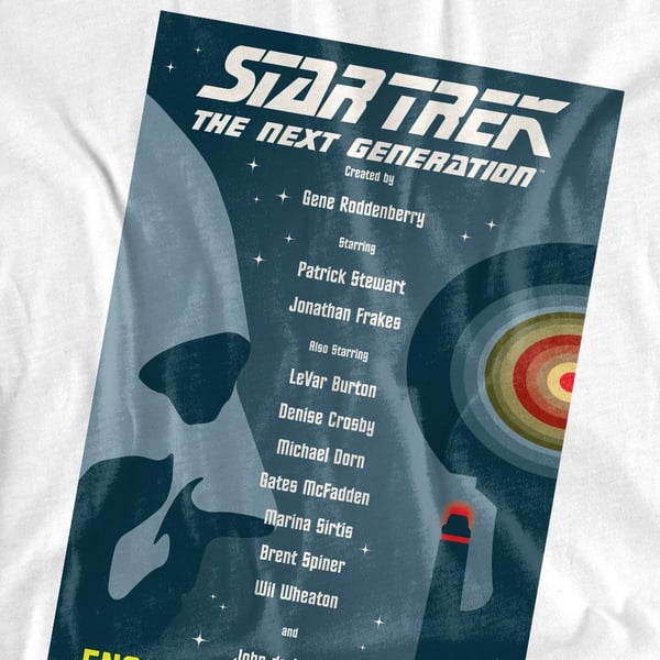 Star Trek Unisex Aikuisten The Next Generation Kausi 1 Jakso 1 T-paita
