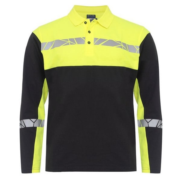 Projob Mens Progression Pique Long-Sleeved Polo Shirt