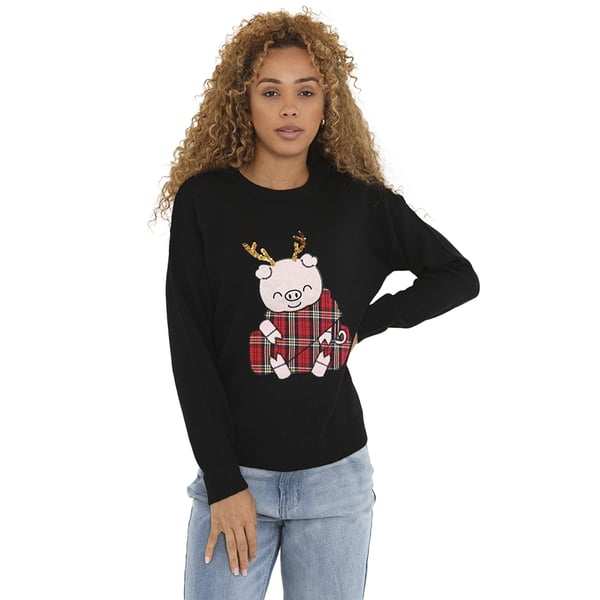 Brave Soul Dame/kvinde Piggy julepullover Brave Soul Dame/kvinde Piggy julepullover