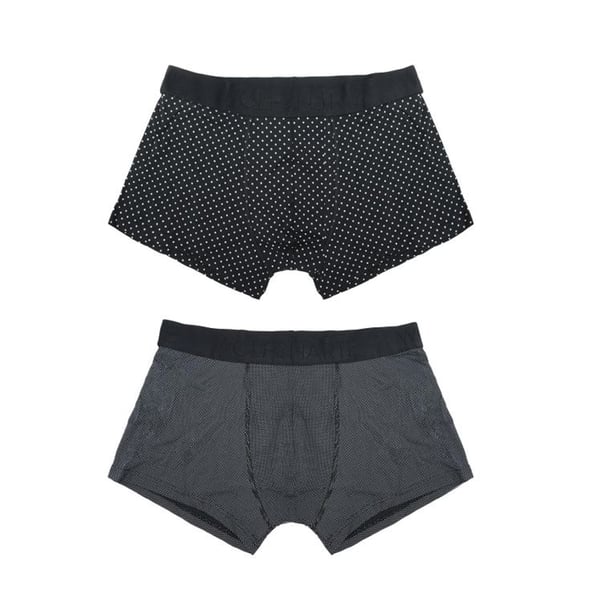 Wolf & Harte Boxershorts til mænd med plettede bambusfarvede bukser (pakke med 2) Wolf & Harte Boxershorts til mænd med plettede bambusfarvede bukser (pakke med 2)