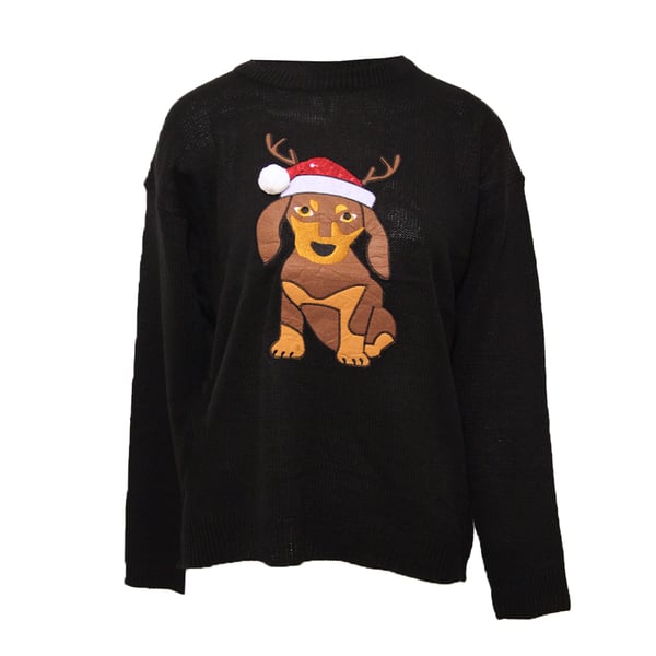 Brave Soul Womens Have A Merry Christmas Dog Jumper Brave Soul Womens Have A Merry Christmas Dog Jumper