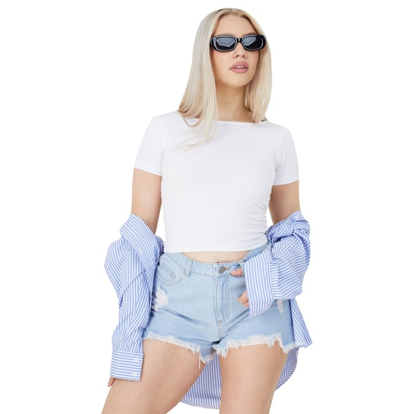 Brave Soul Womens/Ladies Pixie Fitted Scoop Tee Brave Soul Womens/Ladies Pixie Fitted Scoop Tee