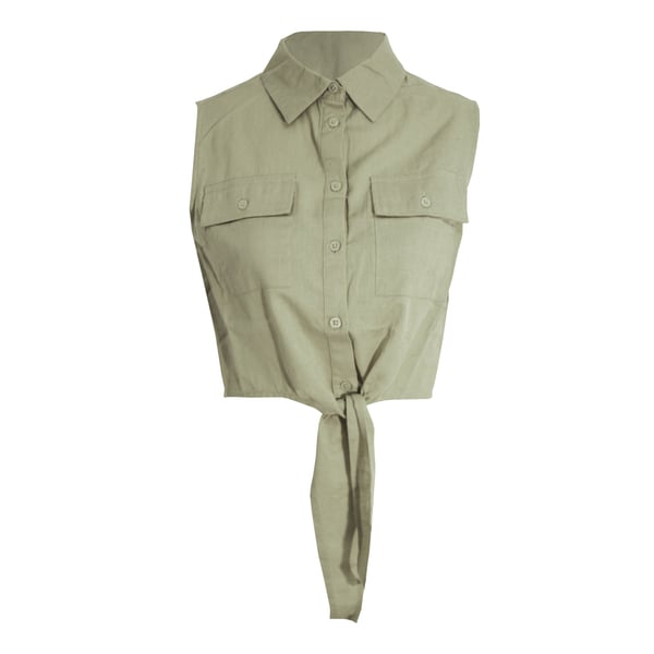 Brave Soul Womens/Ladies Elizabeth Tie Front Crop Shirt