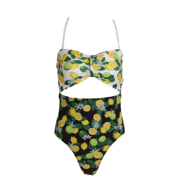Brave Soul Womens/Ladies Fruit Print Bandeau Swimming Costume
