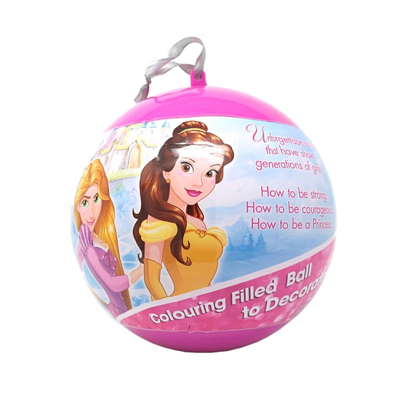 Disney Princess jättimäinen joulupallo ja paperitarvikesetti