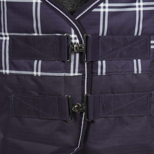 Saxon Defiant Standard-Neck Plaid Midweight Horse Turnout Rug