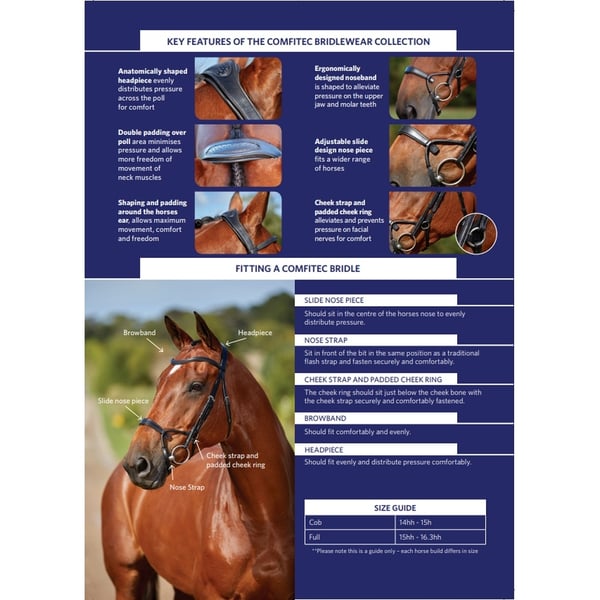 Collegiate Comfitec Leather Training Bridle