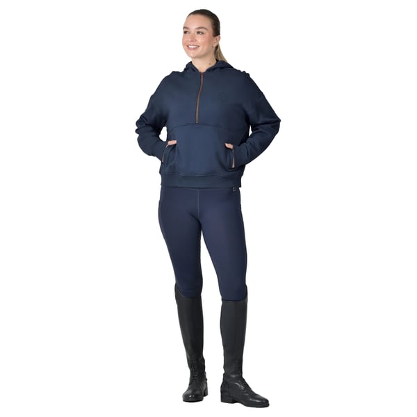 Dublin Womens/Ladies Hooded Quarter Zip Fleece Top