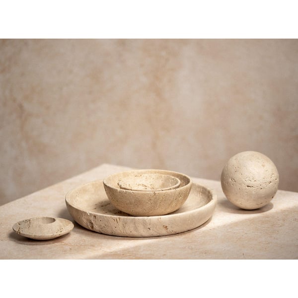 Hestia Travertinklot - 10cm