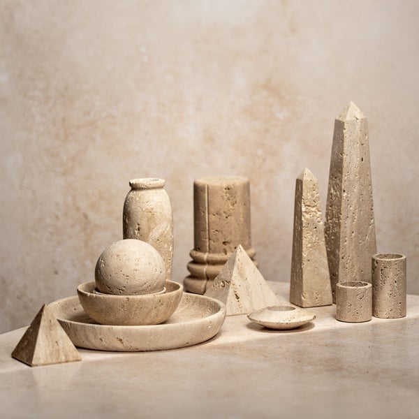 Hestia Travertinklot - 10cm