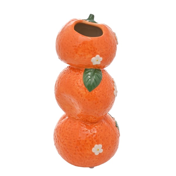 Hestia 21 cm trippel orange vas