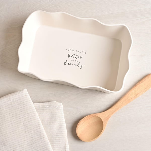 Moments Rectangular Scolloped Serving Dish - Family