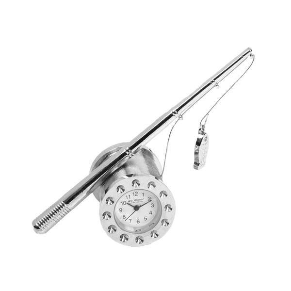 Wm.Widdop Miniatyrklocka Fiskespö - Satinsilverfinish
