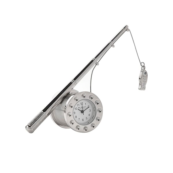 Wm.Widdop Miniatyrklocka Fiskespö - Satinsilverfinish