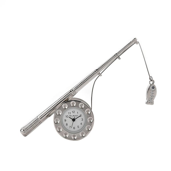 Wm.Widdop Miniatyrklocka Fiskespö - Satinsilverfinish
