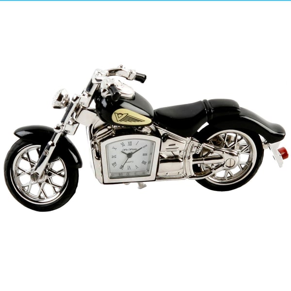 Wm Widdop Miniatyrklocka Svart Indisk Stil Motorcykel