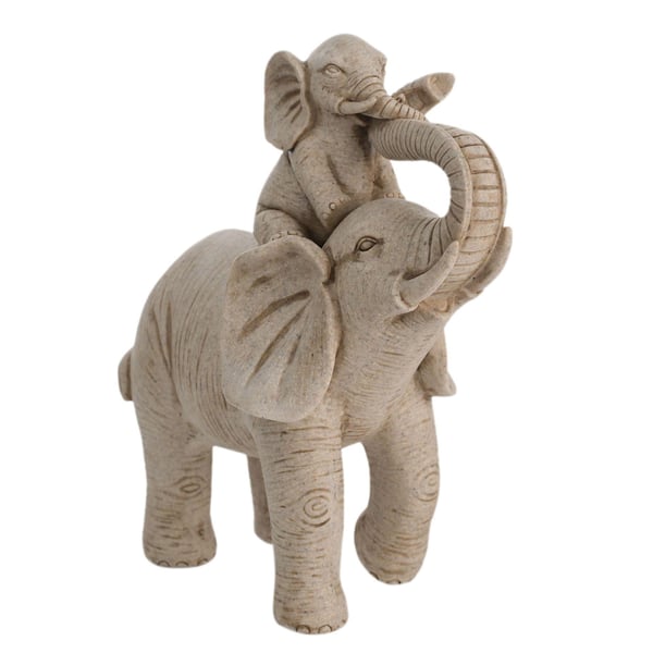 Naturecraft Collection Elefant & Kalv Sandstensfinish Naturecraft Collection Elefant & Kalv Sandstensfinish
