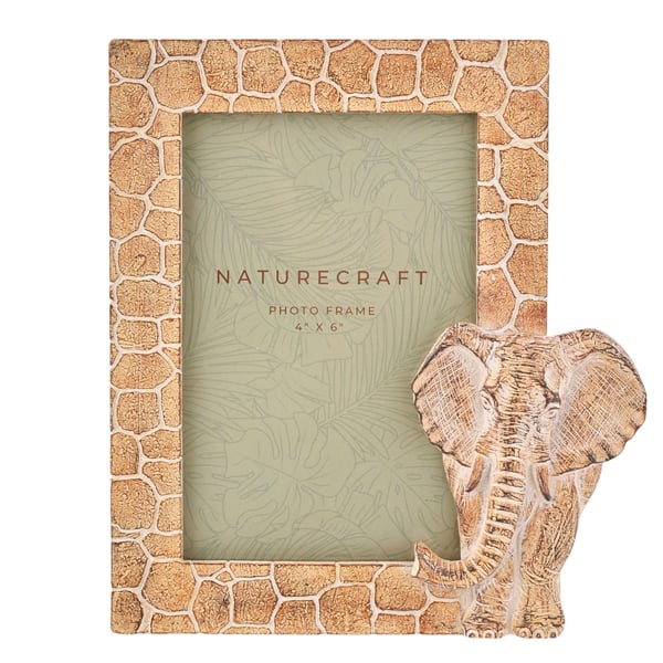 Naturecraft Wood Effect Elephant Photo Frame 4 x 6