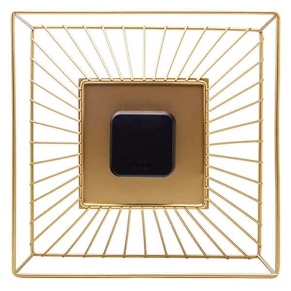 Nextime Vasco Metall Bords- eller Väggklocka Guld - 25cm x 25cm x 12cm