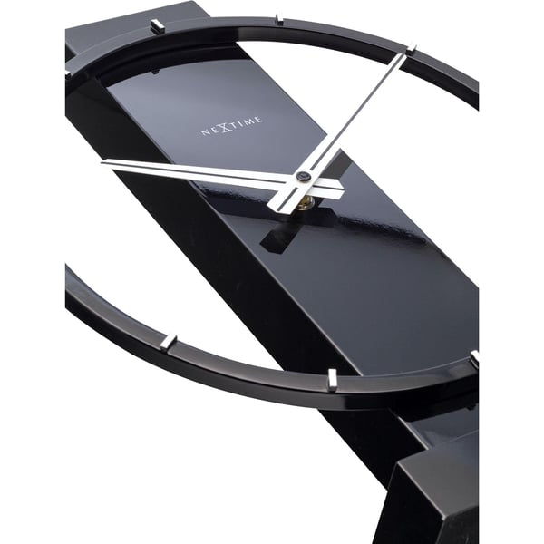 Nextime Carl Liten Bords- eller Väggklocka Trä/Stål Svart - 34cm