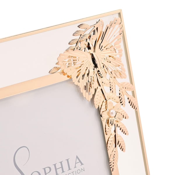 Sophia Classic Gold Butterfly Photo Frame 5 x 7