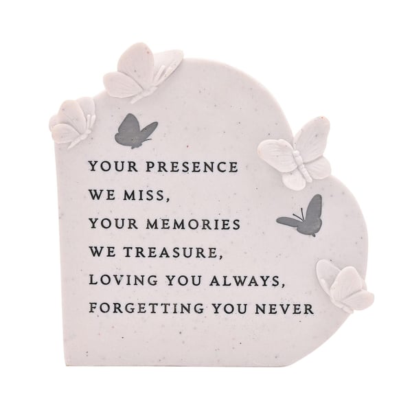 Thoughts of You Butterfly Graveside Standing Heart - Your Presence
