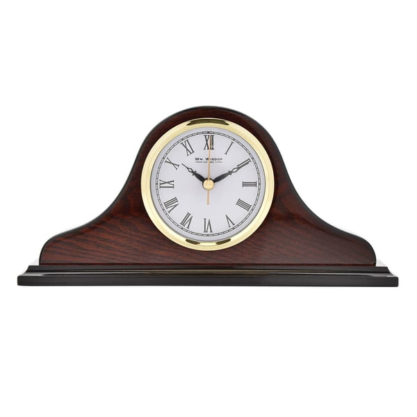 Wm.Widdop Napoleon Shaped Wooden Mantel Clock Wm.Widdop Napoleon Shaped Wooden Mantel Clock