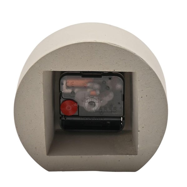Interval Round Cement Mantel Clock - 13cm