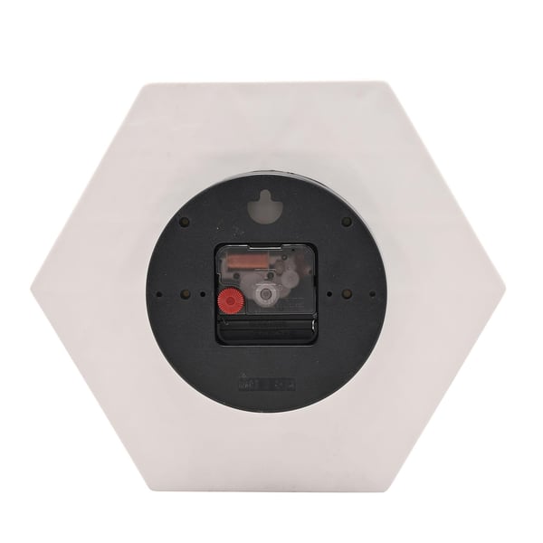 Interval Hexagon -seinäkello, posliini, valkoinen