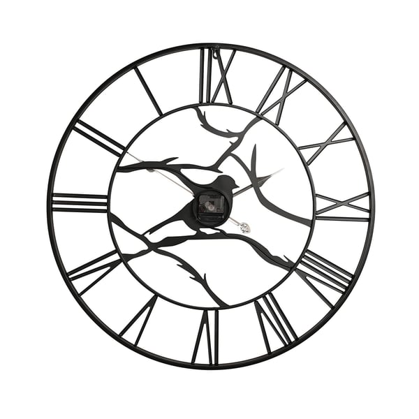 Hometime Fågel Väggklocka i Metall 70cm