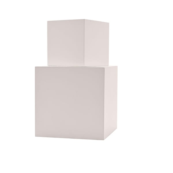 Set of 2 Wooden Display Blocks 10cm and 15cm