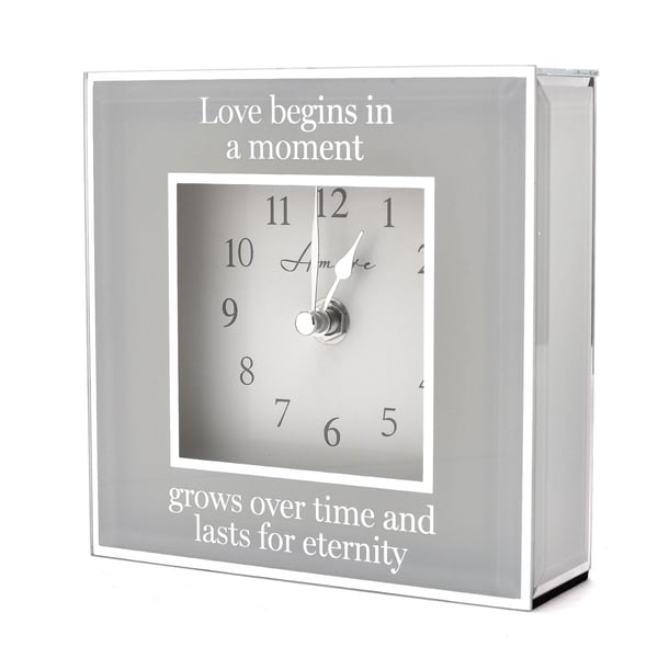 Amore Mirror Border Clock Eternity