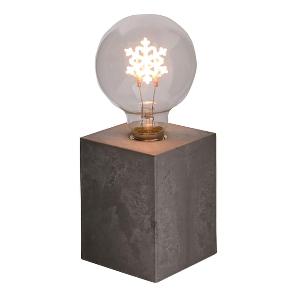 Square Snowflake Light with Cement Effect Base Square Snowflake Light with Cement Effect Base