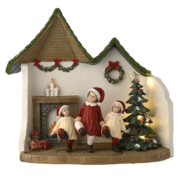 Regal Tidings Christmas Children Dancing Scene with LED.