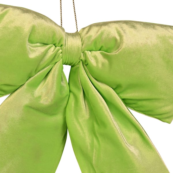 Bright Green Velvet Hanging Bow 50 x 40cm