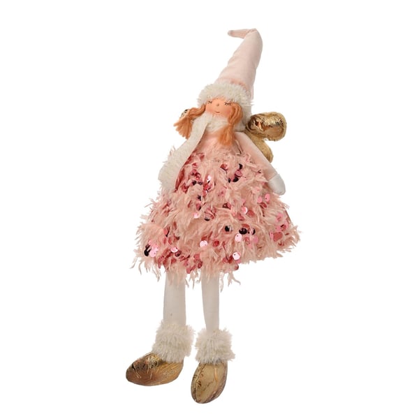 Aurelia Angel - 48cm LED light Sitting Angel with Dangling legs