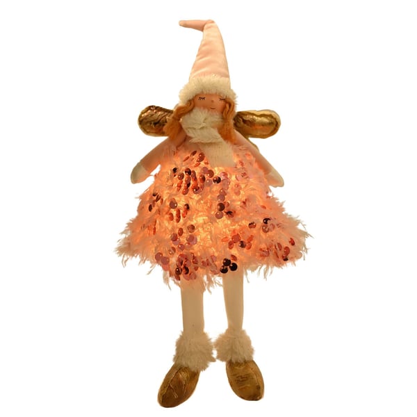 Aurelia Angel - 48cm LED light Sitting Angel with Dangling legs