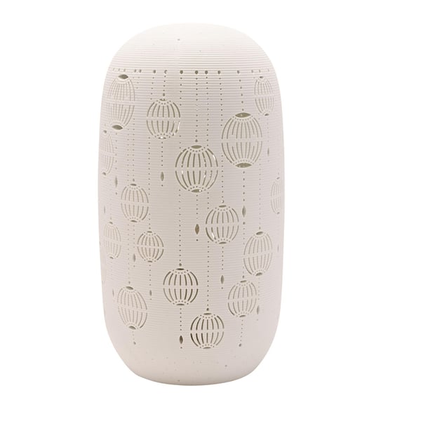 White Porcelain Christmas Bauble Lamp