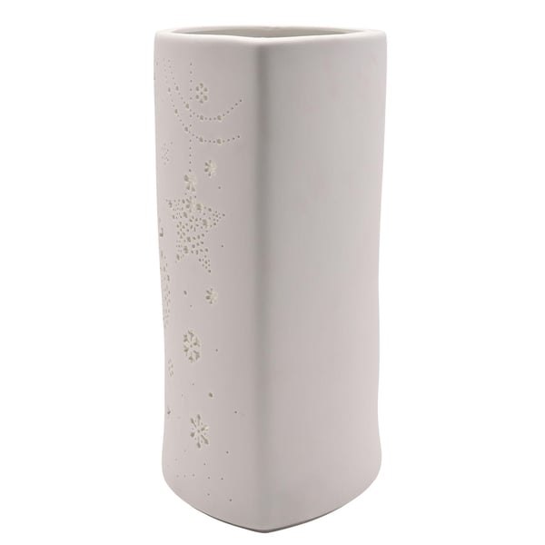 24cm White Porcelain Christmas Lamp
