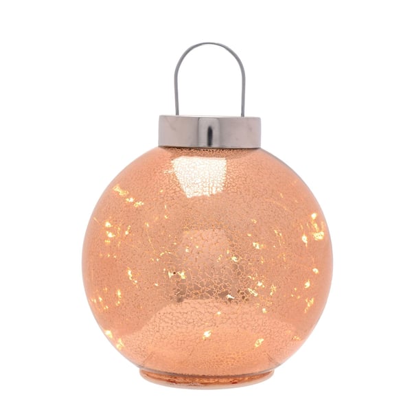 Ruususamppanja elohopealasi LED-keijuvalopallo-koriste - 20cm