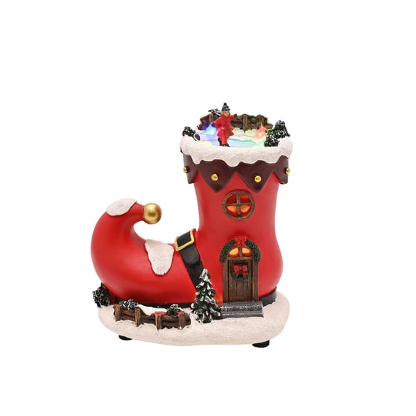 Santa and Friends Light Up Elf Boot House