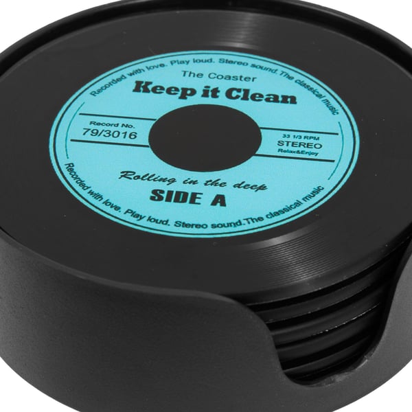 Harvey Makin Glasunderlägg Vinylskiva (6-pack)